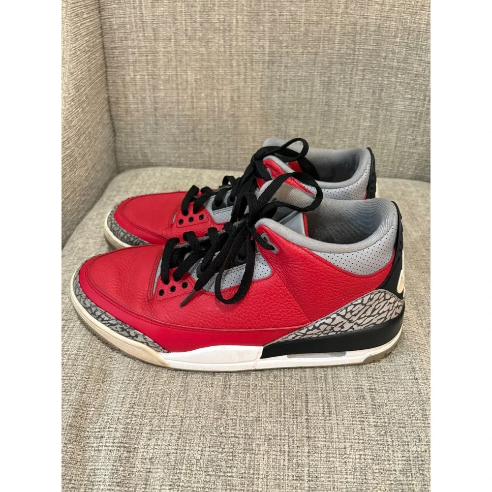 Jordan 3 Retro SE Red Cement Fire Red Elephant Print Mens CK5692-600 Size 12